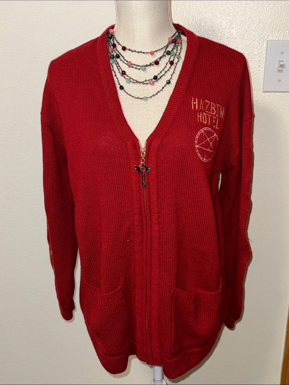 Hazbin Hotel Sweater Cardigan size Small